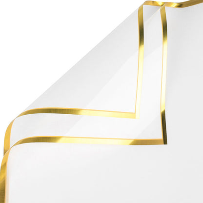 Silver-edge Cellophane Wrap Paper, 23x23 Inch