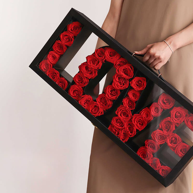 Cajas de regalo con forma de corazón y rosas en forma de ventana: lotes al por mayor