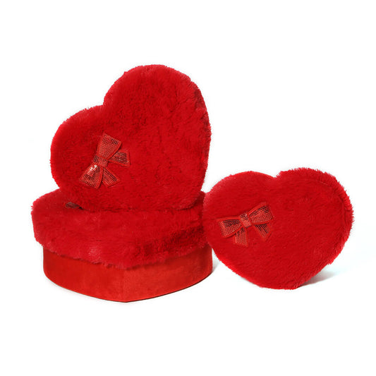 Heart Shaped Velvet Rose Gift Boxes