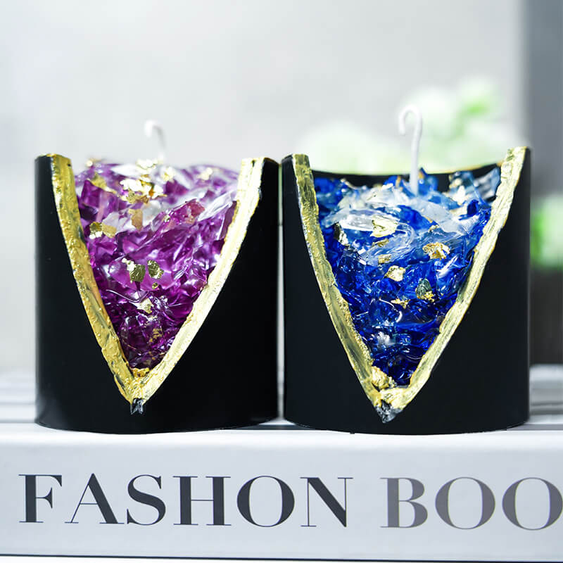 Vela perfumada de cristal de lavanda y gel gelatinoso