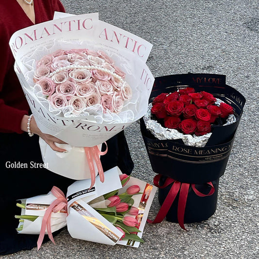 Papier métallique scintillant et imperméable pour fleurs 