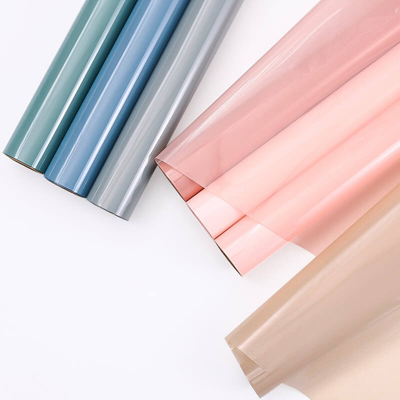 Rollo de papel de celofán transparente de colores de 10 yardas para envolver regalos 