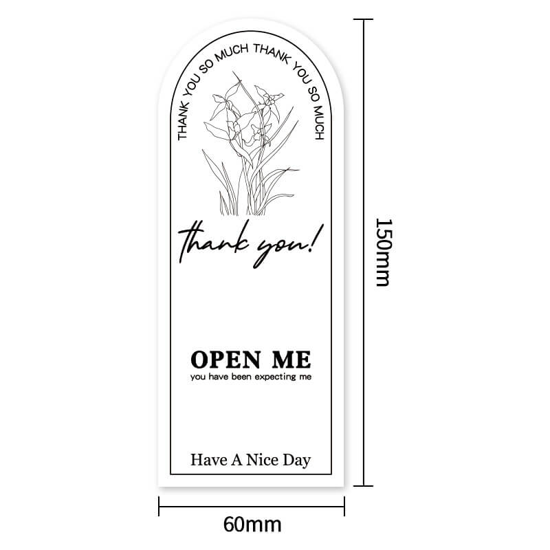 Bolsas de papel con una sola flor, 10 unidades