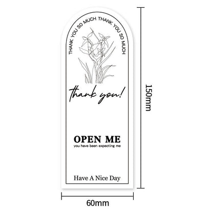 Sacs en papier à fleurs simples, 10 pièces