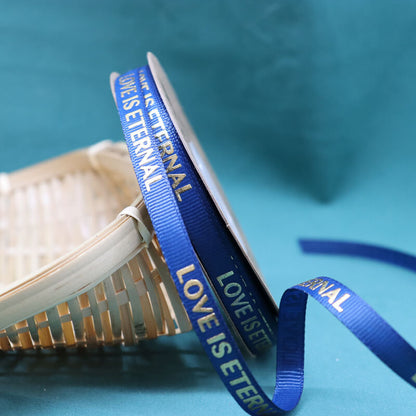 Love Is Eternal Flower Bouquets Ribbon (1.0cmx50Yd)