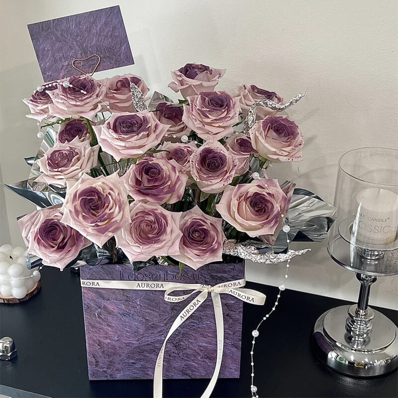 Marble Purple Square Box Set