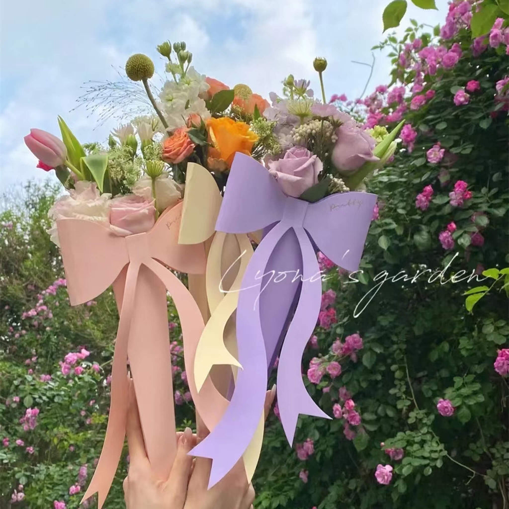 Single Bow Flower Box Rose Bouquet Packaging Box