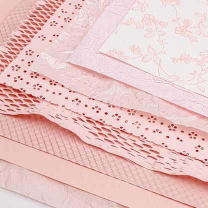 Papier d'emballage rose 