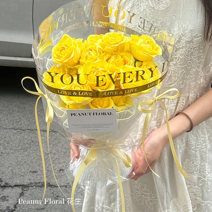 Papier cellophane transparent pour fleurs 