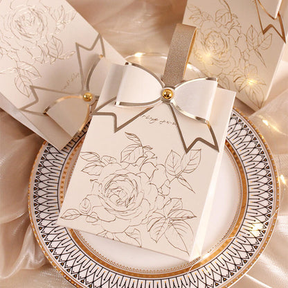 Wedding Chocolate Candy Boxes with Bowknots