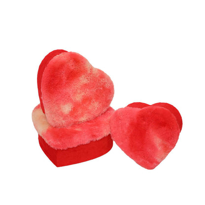 Heart Shaped Velvet Rose Gift Box For Valentine's Day