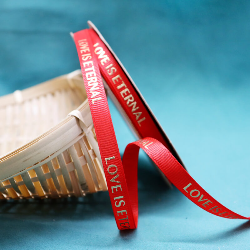 Love Is Eternal Flower Bouquets Ribbon (1.0cmx50Yd)