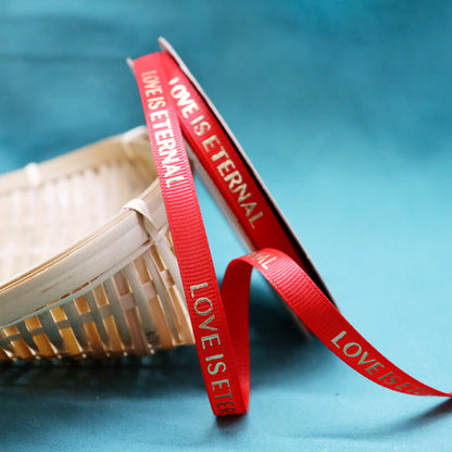 Love Is Eternal Flower Bouquets Ribbon (1.0cmx50Yd)
