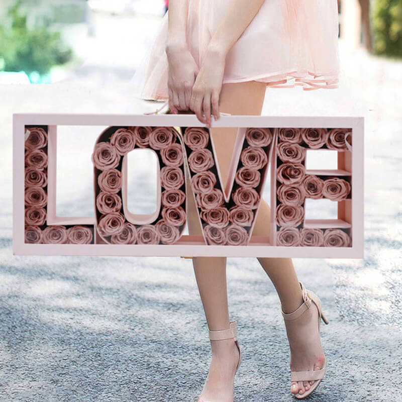 Cajas de regalo con forma de corazón y rosas en forma de ventana: lotes al por mayor
