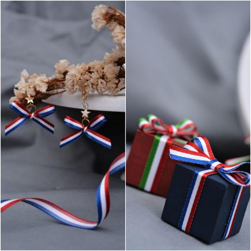 Christmas Classic Tricolor Packaging Ribbon