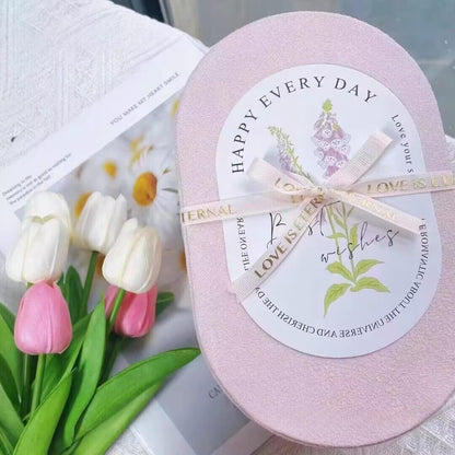 Boîte à fleurs ronde en velours 