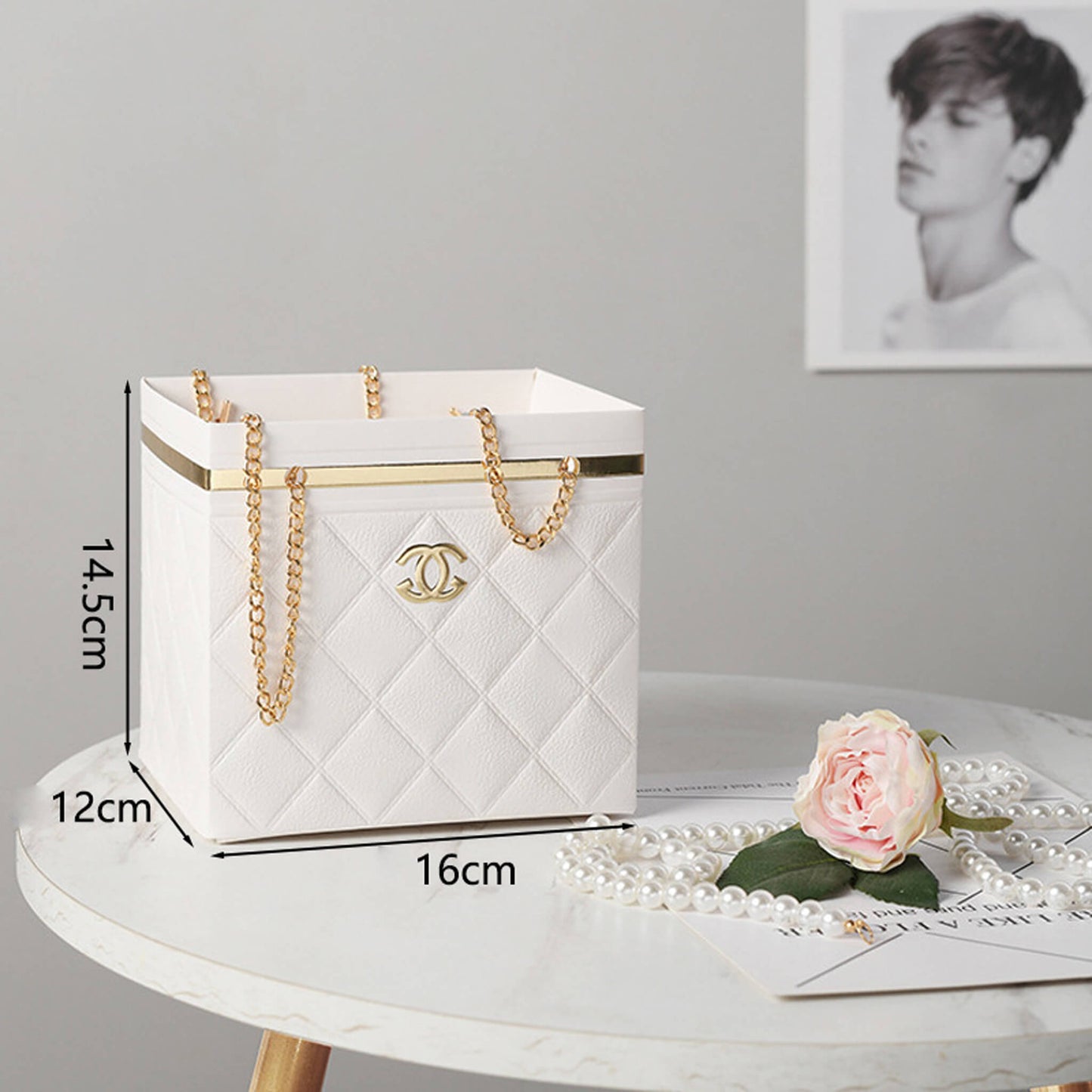 Tote Bouquet Floral Paper Gift Packaging Chain Bag
