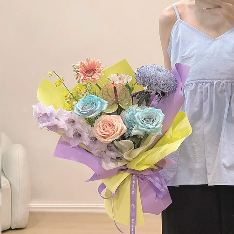 Candy Color Floral Wrapping Paper