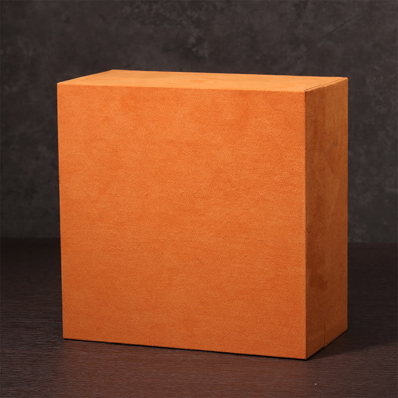 Boîte à fleurs ronde en velours 