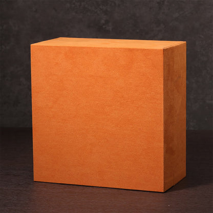 Boîte à fleurs ronde en velours 