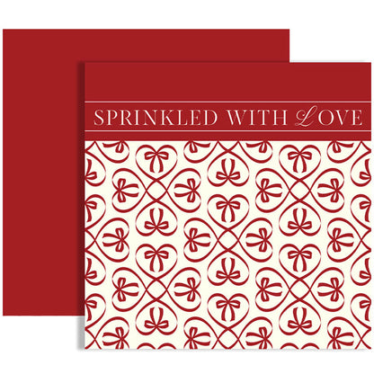 Bow Heart Floral Wrapping Paper, 23x23 Inch, 20 Sheets