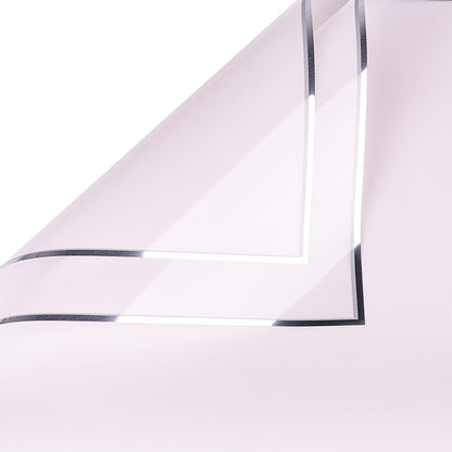 Silver-edge Cellophane Wrap Paper, 23x23 Inch