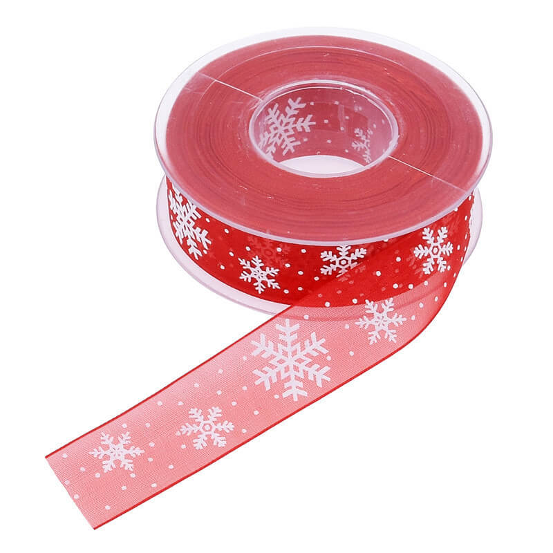 Christmas Transparent Snowflake Ribbon