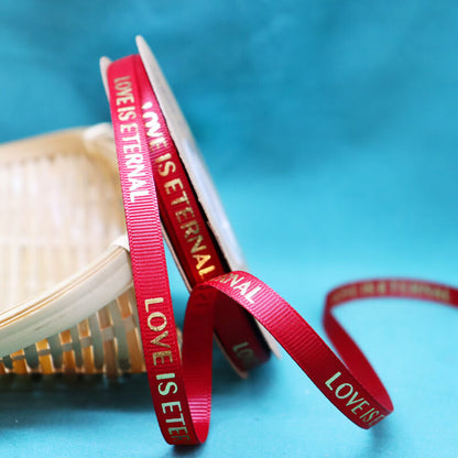 Love Is Eternal Flower Bouquets Ribbon (1.0cmx50Yd)