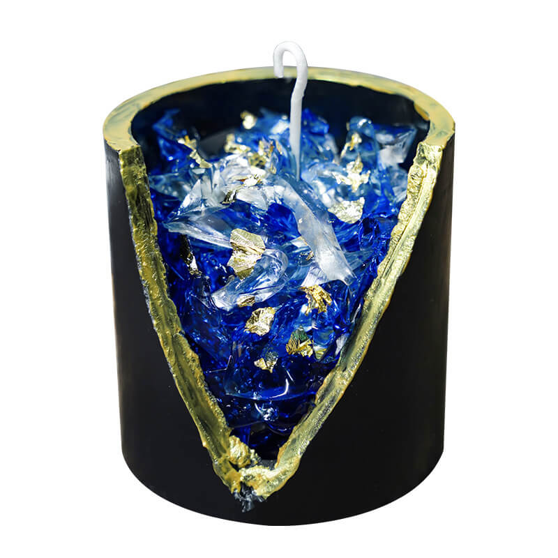 Vela perfumada de cristal de lavanda y gel gelatinoso