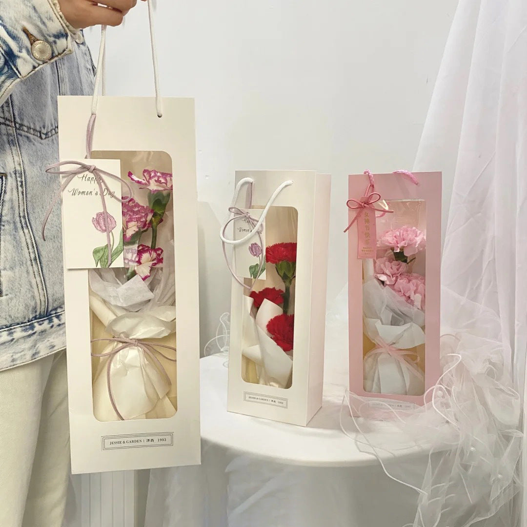 Bolsas de papel con una sola flor, 10 unidades