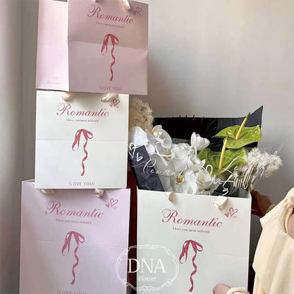 Sacs en papier à fleurs simples, 10 pièces