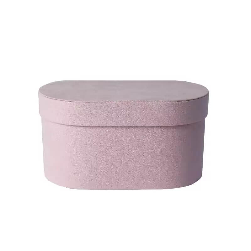 Boîte à fleurs ronde en velours 