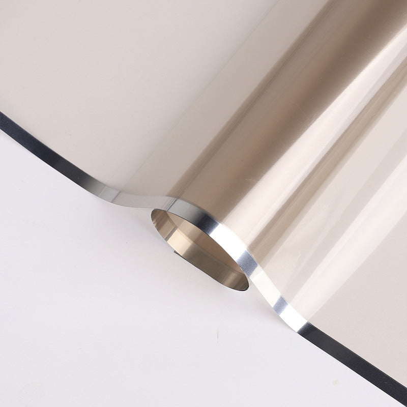 Silver Border Clear Wrapping Paper