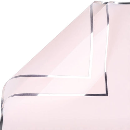 Silver-edge Cellophane Wrap Paper, 23x23 Inch