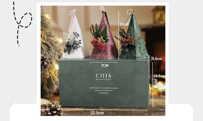 Christmas Tree Scented Candle Set With Box