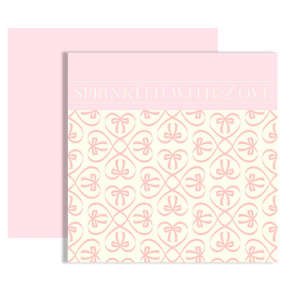 Bow Heart Floral Wrapping Paper, 23x23 Inch, 20 Sheets