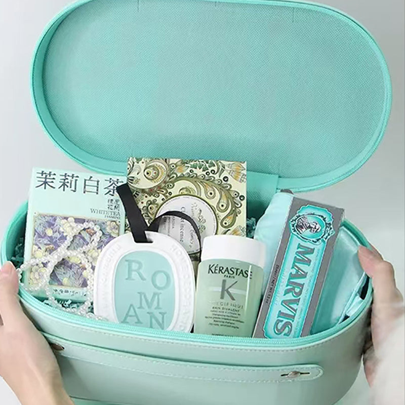 Caja de flores redonda de terciopelo 