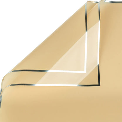 Silver-edge Cellophane Wrap Paper, 23x23 Inch