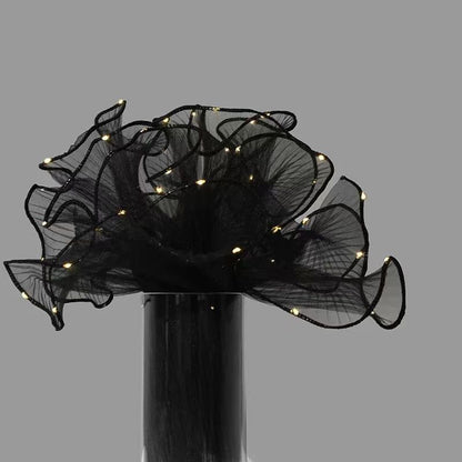 Gauze Flower Wrapping Paper Bouquet Mesh with Light Strip