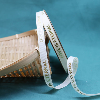 Love Is Eternal Flower Bouquets Ribbon (1.0cmx50Yd)