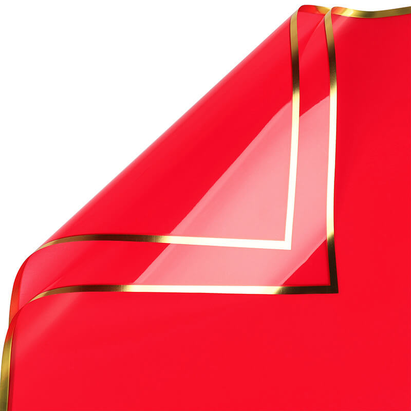 Silver-edge Cellophane Wrap Paper, 23x23 Inch