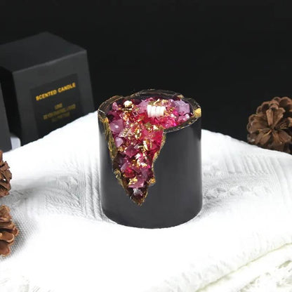 Bougie parfumée en cristal de lavande et de gelée