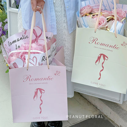 Sacs en papier à fleurs simples, 10 pièces