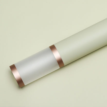 Gold Border Frosted Florist Wrapping Paper, 58x58cm/20sheets