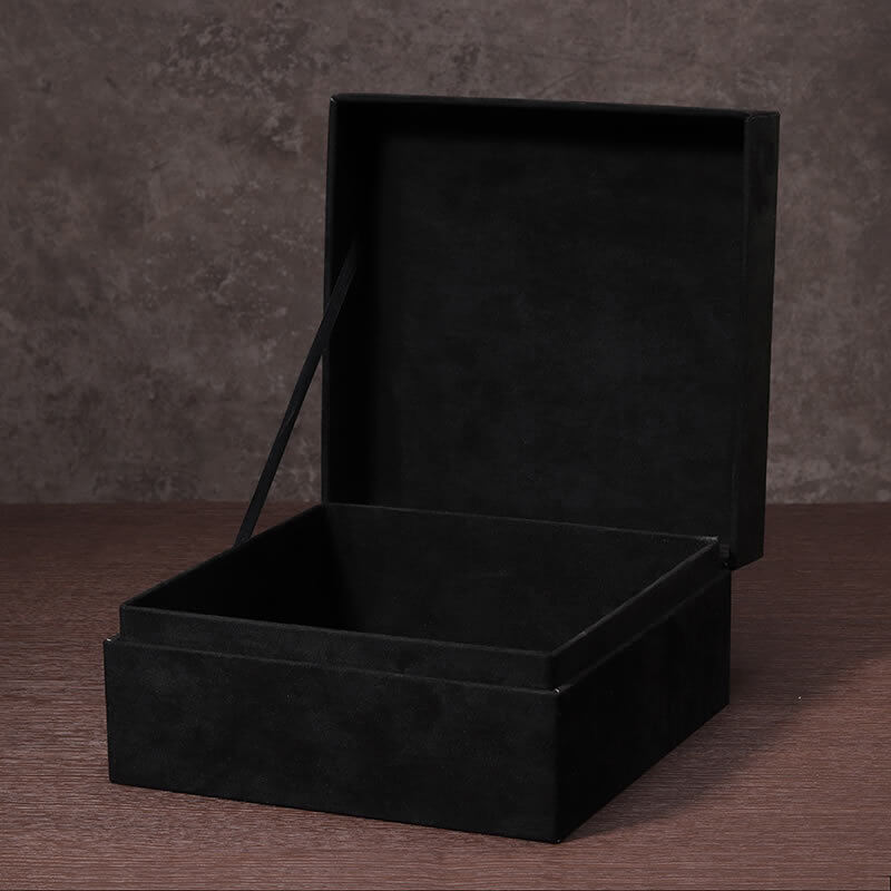 Boîte à fleurs ronde en velours 