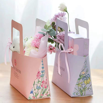 Sac en papier fleuri pour la fête des mères