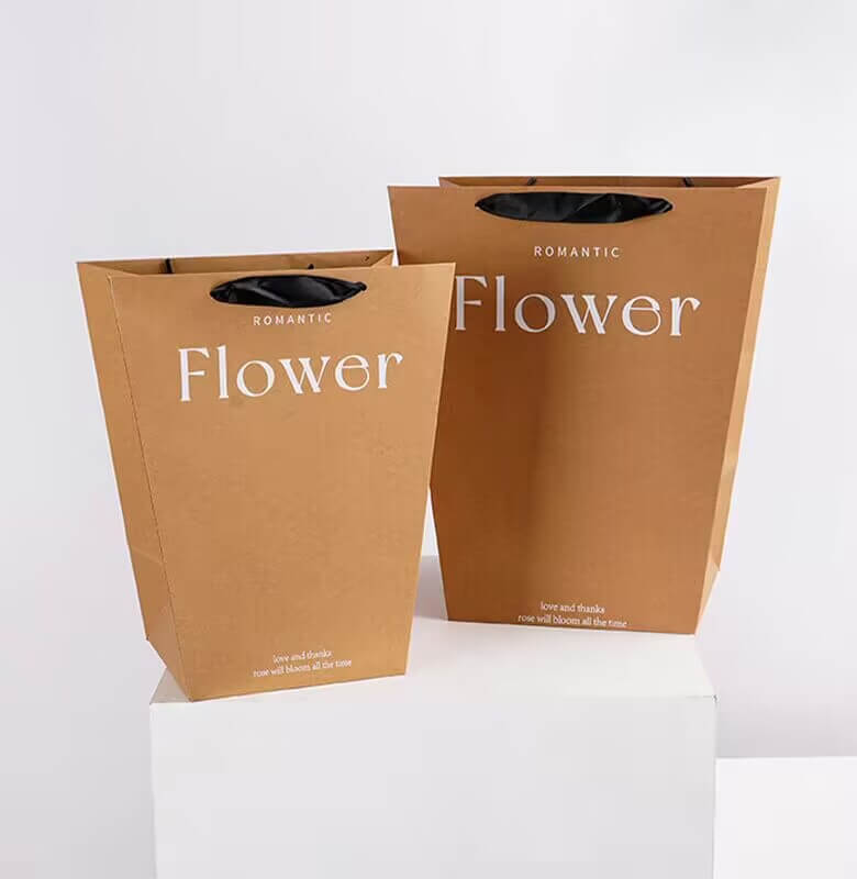 Trapezoidal Kraft Paper Bag, Set of 10 pcs