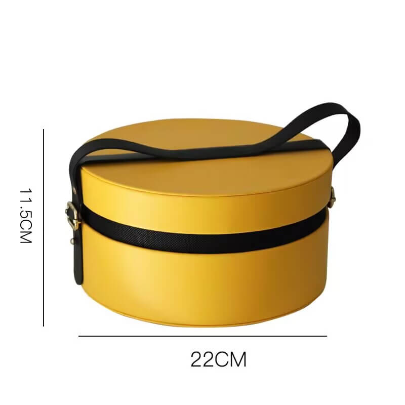 Caja de flores redonda de terciopelo 