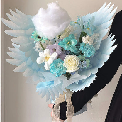 Caja de flores redonda de terciopelo 