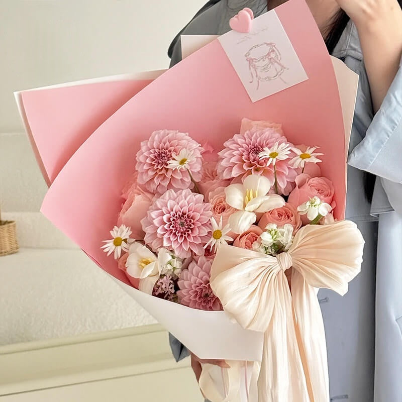 Cardstock Flower Wrapping Paper